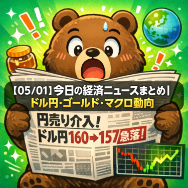 【05/01】今日の経済ニュースまとめ｜ドル円・ゴールド・マクロ動向
