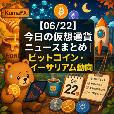 【06/22】今日の仮想通貨ニュースまとめ｜ビットコイン・イーサリアム動向