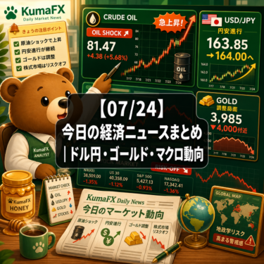 【07/24】今日の経済ニュースまとめ｜ドル円・ゴールド・マクロ動向