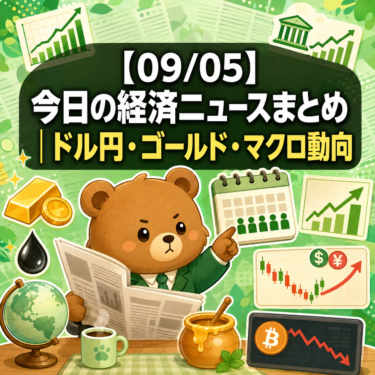 【09/05】今日の経済ニュースまとめ｜ドル円・ゴールド・マクロ動向