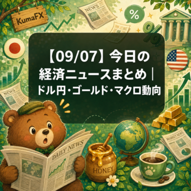 【09/07】今日の経済ニュースまとめ|ドル円・ゴールド・マクロ動向