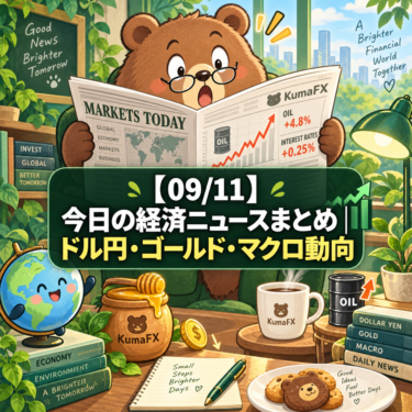 【09/11】今日の経済ニュースまとめ|ドル円・ゴールド・マクロ動向