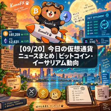【09/20】今日の仮想通貨ニュースまとめ｜ビットコイン・イーサリアム動向