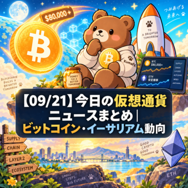【09/21】今日の仮想通貨ニュースまとめ｜ビットコイン・イーサリアム動向