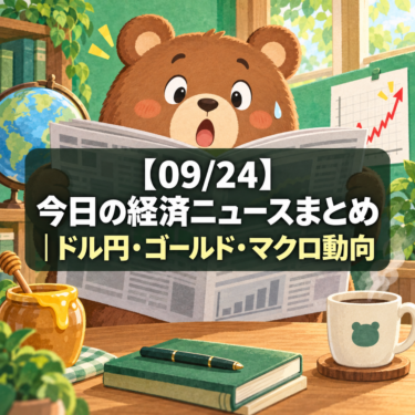 【09/24】今日の経済ニュースまとめ｜ドル円・ゴールド・マクロ動向