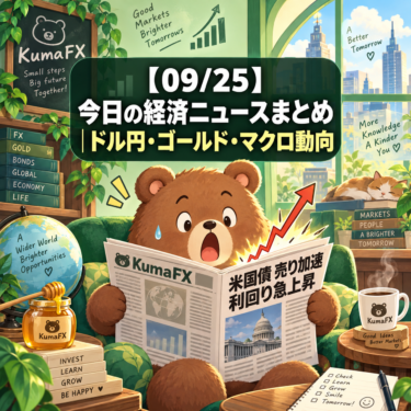 【09/25】今日の経済ニュースまとめ|ドル円・ゴールド・マクロ動向