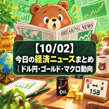【10/02】今日の経済ニュースまとめ｜ドル円・ゴールド・マクロ動向