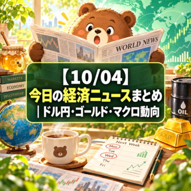 【10/04】今日の経済ニュースまとめ|ドル円・ゴールド・マクロ動向