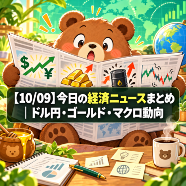 【10/09】今日の経済ニュースまとめ｜ドル円・ゴールド・マクロ動向