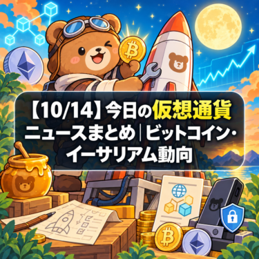 【10/14】今日の仮想通貨ニュースまとめ|ビットコイン・イーサリアム動向