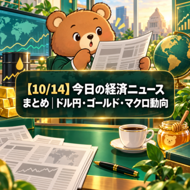 【10/14】今日の経済ニュースまとめ｜ドル円・ゴールド・マクロ動向