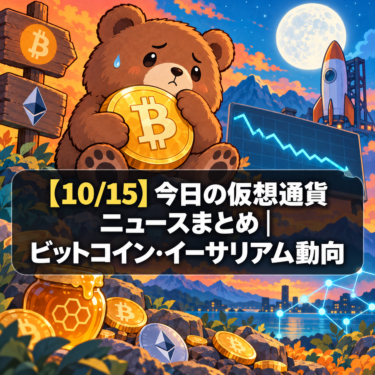 【10/15】今日の仮想通貨ニュースまとめ｜ビットコイン・イーサリアム動向