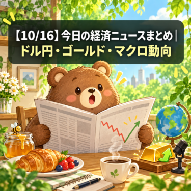【10/16】今日の経済ニュースまとめ｜ドル円・ゴールド・マクロ動向