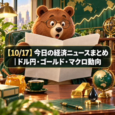 【10/17】今日の経済ニュースまとめ｜ドル円・ゴールド・マクロ動向