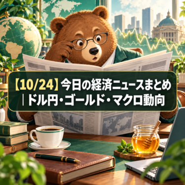 【10/24】今日の経済ニュースまとめ｜ドル円・ゴールド・マクロ動向
