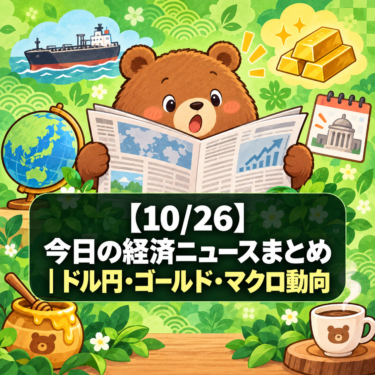 【10/26】今日の経済ニュースまとめ|ドル円・ゴールド・マクロ動向