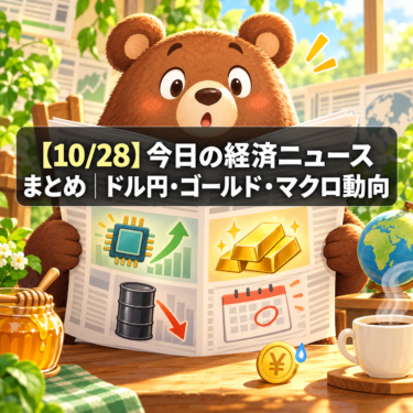【10/28】今日の経済ニュースまとめ｜ドル円・ゴールド・マクロ動向